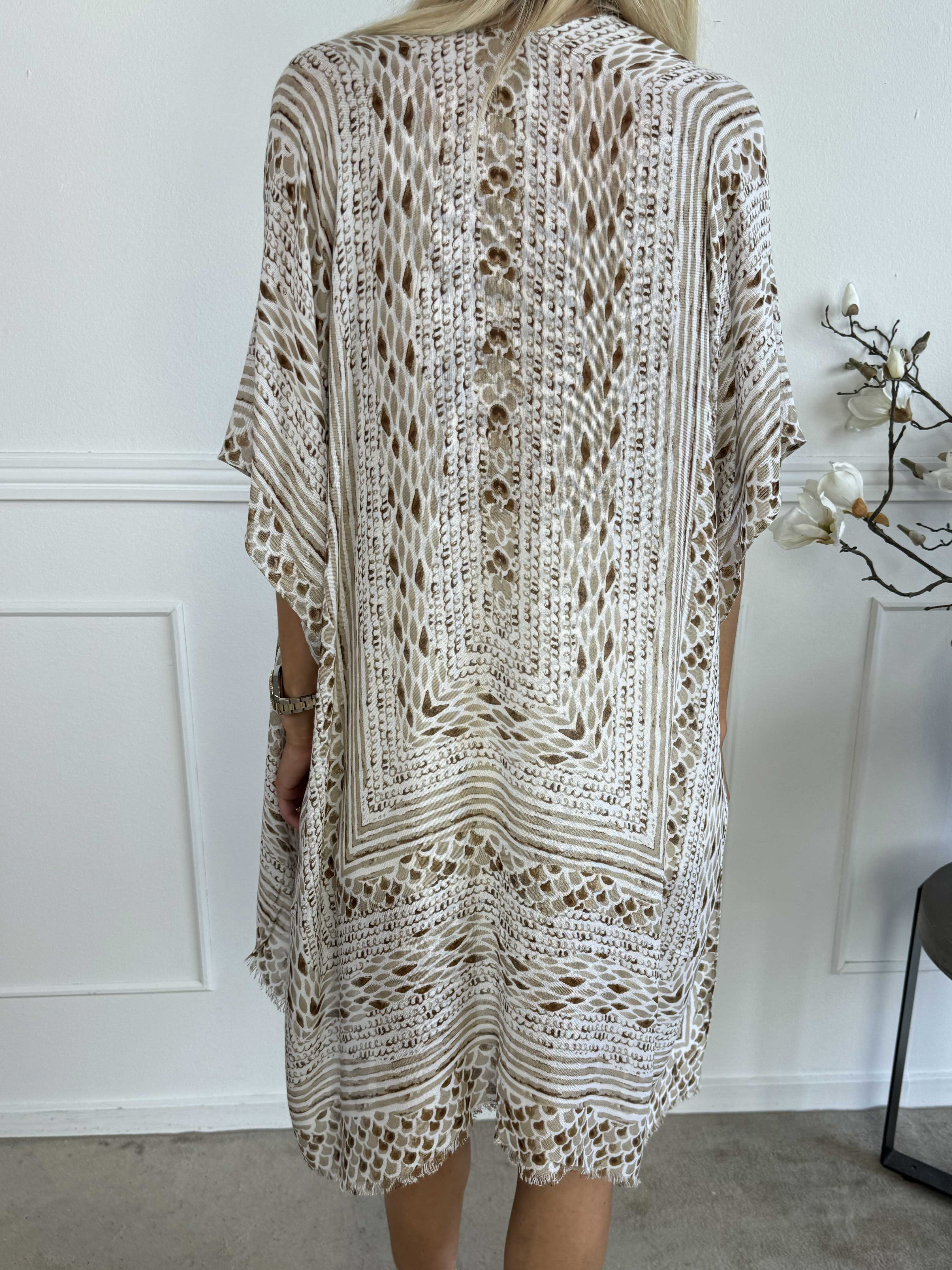 Alexandrine snake - Lätt och luftig kimono i bomull